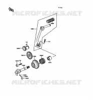 KICK STARTER voor Kawasaki KE100 1992