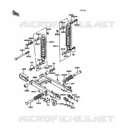 SWINGARM   SUSPENSION   SHOCK ABSORBER voor Kawasaki KE100 1992
