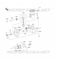 CRANKSHAFT   PISTON voor Kawasaki KE100 1999