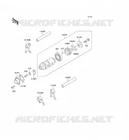 GEAR CHANGE DRUM   SHIFT FORKS voor Kawasaki KE100 1999