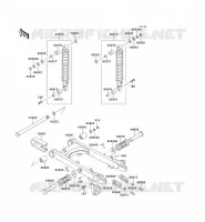 SWINGARM   SUSPENSION   SHOCK ABSORBER voor Kawasaki KE100 1999