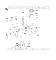 CRANKSHAFT   PISTON voor Kawasaki KE100 2000