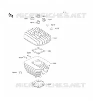 CYLINDER HEAD   CYLINDER voor Kawasaki KE100 2000