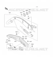 EXHAUST voor Kawasaki KE100 2000