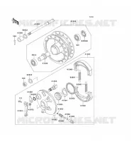 FRONT HUB voor Kawasaki KE100 2000