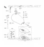 FUEL TANK voor Kawasaki KE100 2000