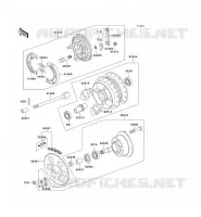 REAR HUB voor Kawasaki KE100 2000