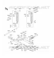 SWINGARM   SUSPENSION   SHOCK ABSORBER voor Kawasaki KE100 2000