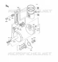 CRANKSHAFT   PISTON voor Kawasaki KH125 1991