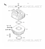 CYLINDER HEAD   CYLINDER voor Kawasaki KH125 1991
