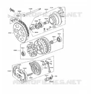 REAR HUB voor Kawasaki KH125 1991