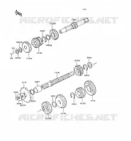 TRANSMISSION voor Kawasaki KH125 1991