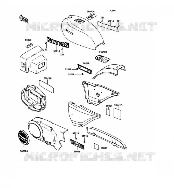 LABELS Kawasaki MOTOS 125 1991 KH125  KH125-K6