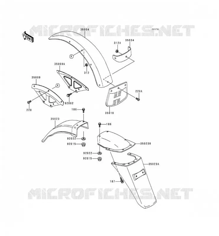 FENDER Kawasaki MOTOS 125 2000 GTO SPEEDSTER  KH125-M5