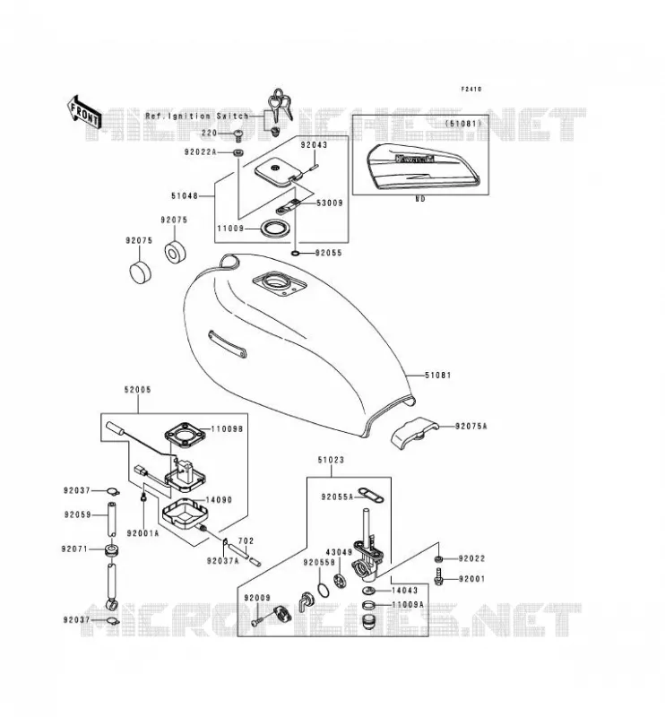 FUEL TANK Kawasaki MOTOS 125 2000 GTO SPEEDSTER  KH125-M5