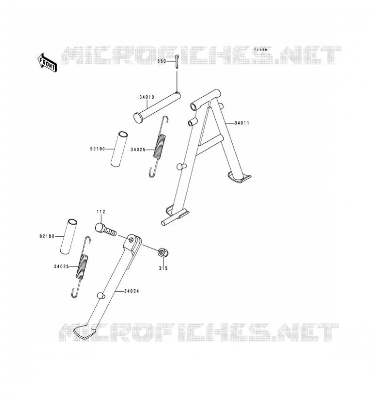 STAND Kawasaki MOTOS 125 2000 GTO SPEEDSTER  KH125-M5