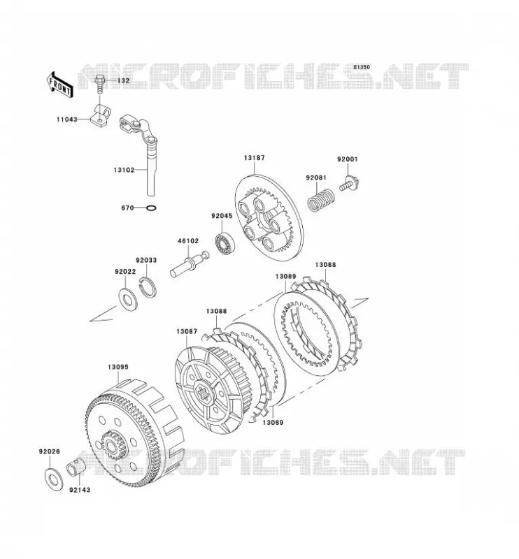 CLUTCH Kawasaki MOTOS 250 2004 KLR250  KL250-D21