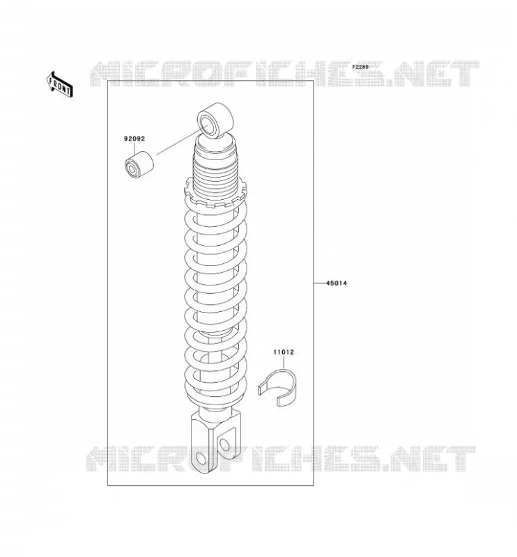 SUSPENSION - SHOCK ABSORBER Kawasaki MOTOS 250 2004 KLR250  KL250-D21