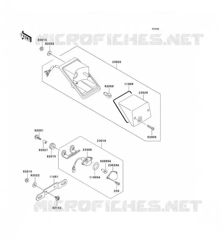 TAILIGHT(S) Kawasaki MOTOS 250 2004 KLR250  KL250-D21