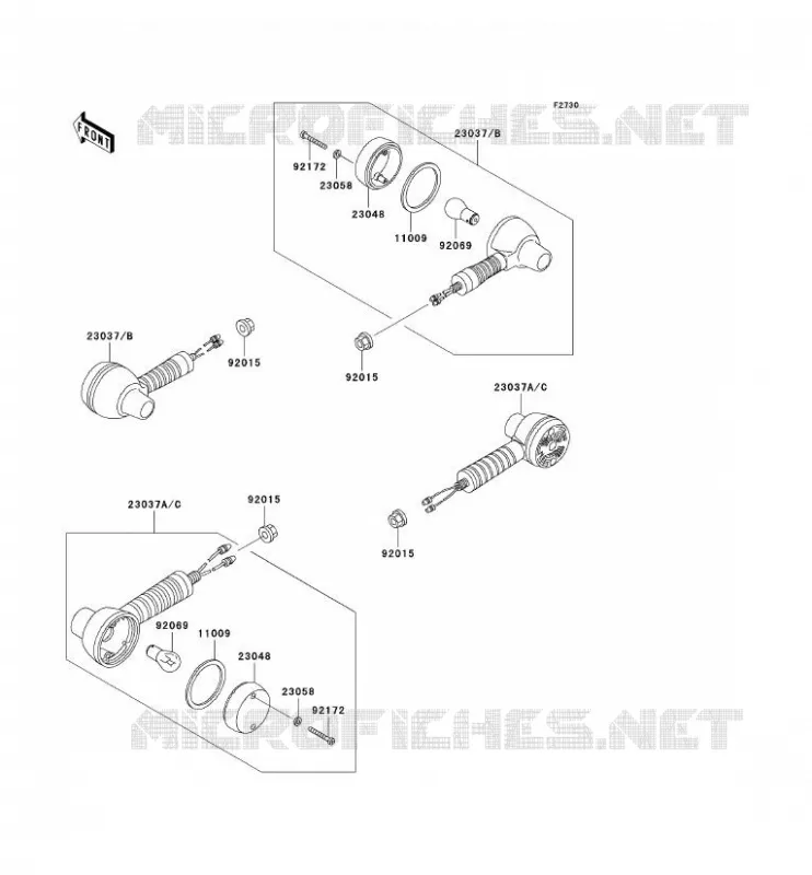 INDICATORS Kawasaki MOTOS 250 2005 KLR250  KL250-D22