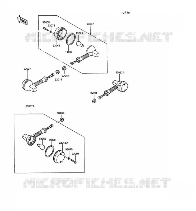 INDICATORS Kawasaki MOTOS 250 1990 KLR250  KL250-D7