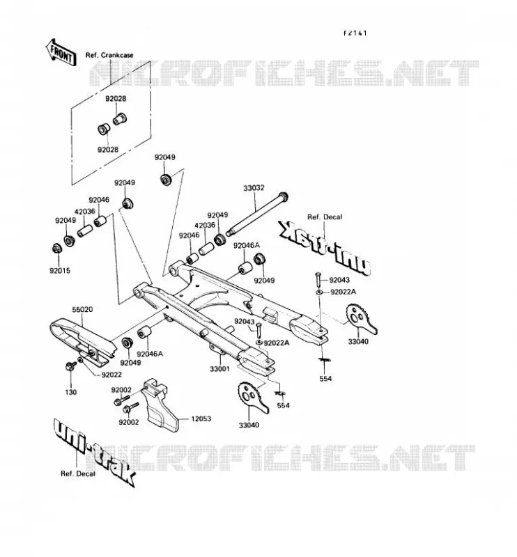 SWINGARM Kawasaki MOTOS 250 1991 KLR250  KL250-D8