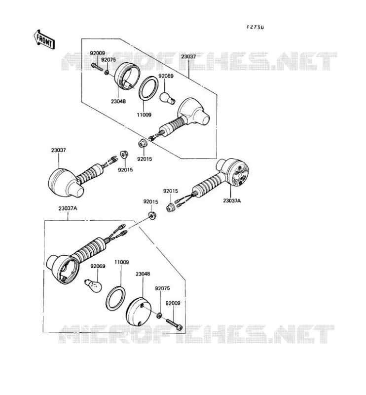 INDICATORS Kawasaki MOTOS 250 1992 KLR250  KL250-D9