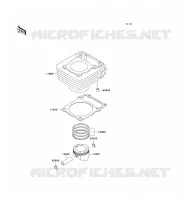 CYLINDER   PISTON  voor Kawasaki SUPER SHERPA 2000
