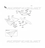 SIDE COVERS   CHAIN COVER voor Kawasaki SUPER SHERPA 2000