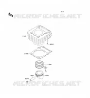 CYLINDER   PISTON  voor Kawasaki SUPER SHERPA 2003