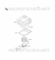 CYLINDER   PISTON  voor Kawasaki SUPER SHERPA 1997