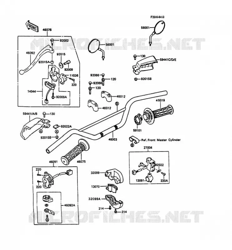 HANDLEBAR Kawasaki MOTOS 500 1987 KLR500  KL500-A1