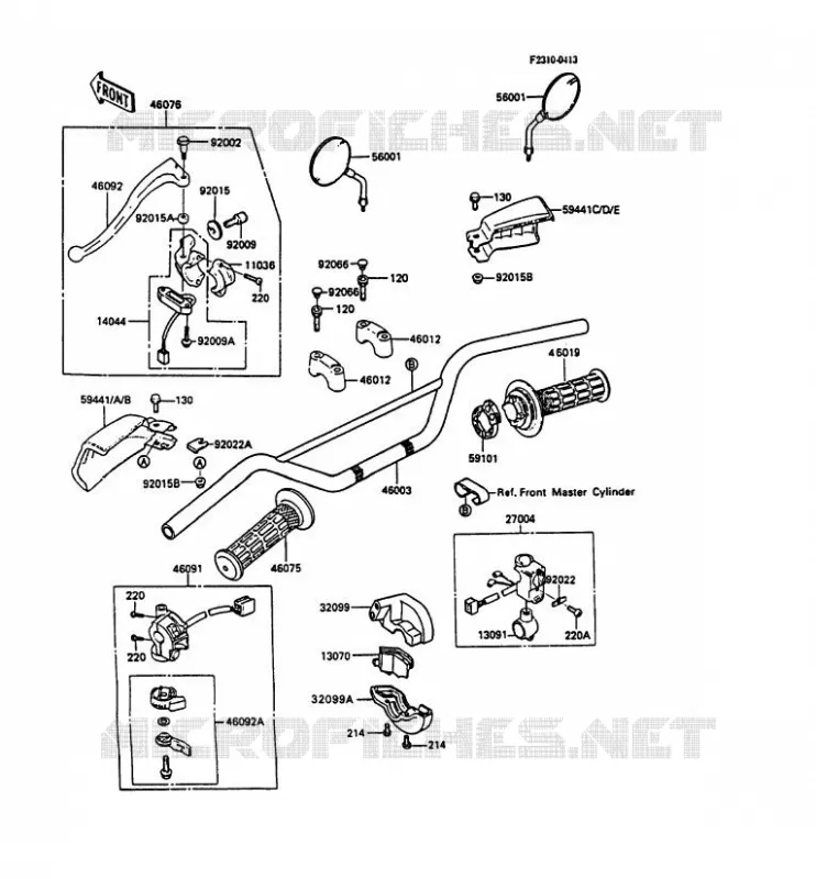 HANDLEBAR Kawasaki MOTOS 500 1987 KLR500  KL500-A1