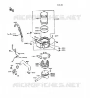 CYLINDER   PISTON  voor Kawasaki KLR500 1988