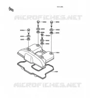 CYLINDER HEAD COVER voor Kawasaki KLR500 1988