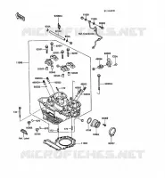 CYLINDER HEAD voor Kawasaki KLR500 1988