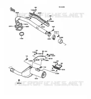 EXHAUST voor Kawasaki KLR500 1988