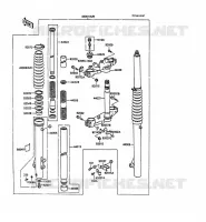 FRONT FORK voor Kawasaki KLR500 1988