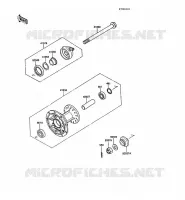 FRONT HUB voor Kawasaki KLR500 1988