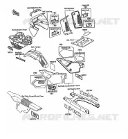 LABELS voor Kawasaki KLR500 1988