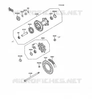 REAR HUB voor Kawasaki KLR500 1988