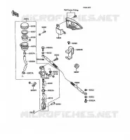 REAR MASTER CYLINDER voor Kawasaki KLR500 1988