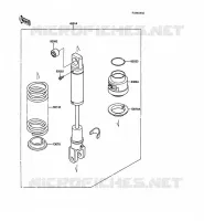 SUSPENSION   SHOCK ABSORBER voor Kawasaki KLR500 1988