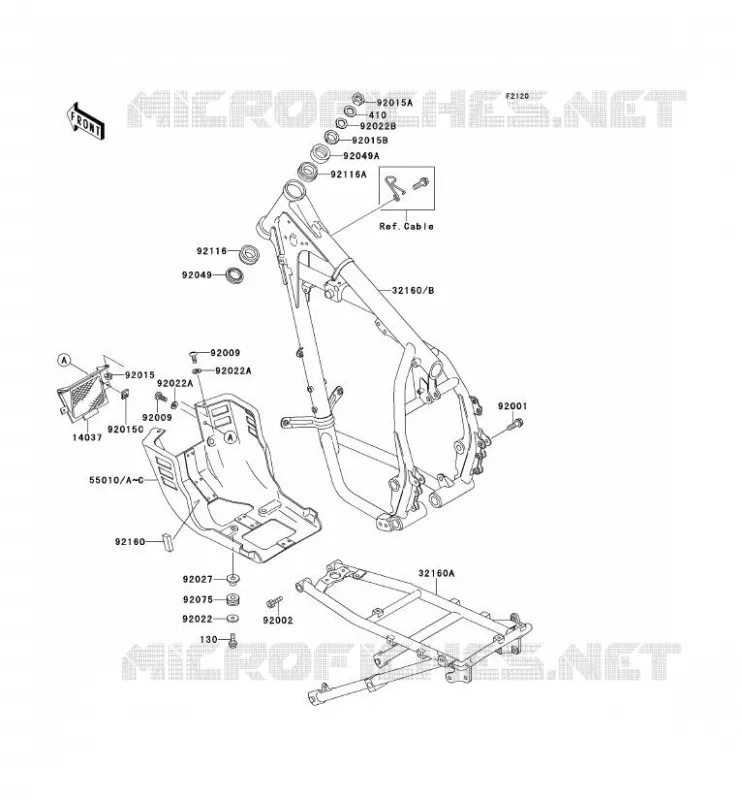 CHASSIS Kawasaki MOTOS 500 1990 TENGAI  KL500-B2