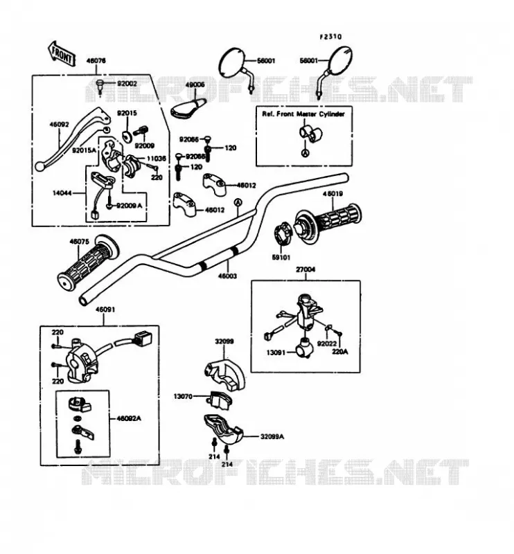 HANDLEBAR Kawasaki MOTOS 600 1990 KLR600  KL600-A5