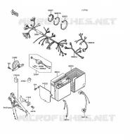 CHASSIS ELECTRICAL EQUIPMENT voor Kawasaki KLR600 1993