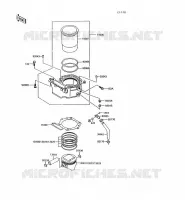 CYLINDER   PISTON  voor Kawasaki KLR600 1993
