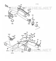 EXHAUST voor Kawasaki KLR600 1993