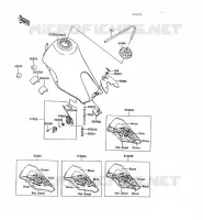 FUEL TANK voor Kawasaki KLR600 1993