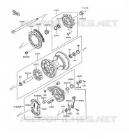 REAR HUB voor Kawasaki KLR600 1993